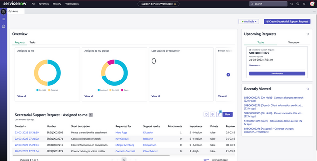 UP3 - Support Services Workflow Application