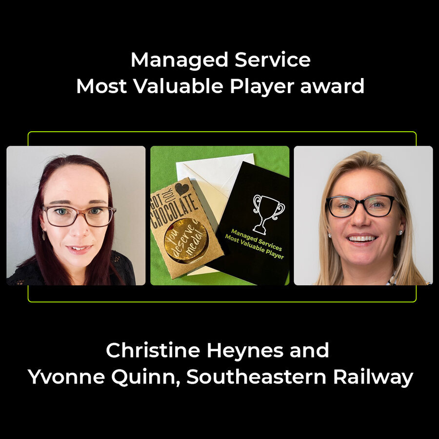 UP3 - Our Managed Service MVP Award Winner – Chrissy Heynes and Yvonne Quinn of Southeastern